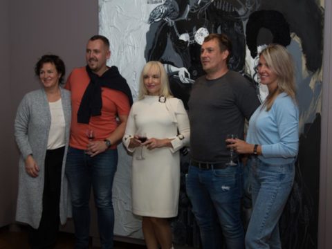 Opening of solo exhibition “Black Meets White” by artist Ieva Caruka 6