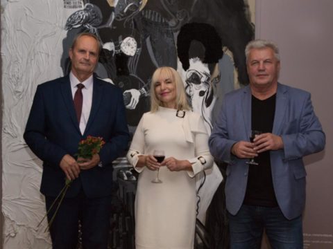 Opening of solo exhibition “Black Meets White” by artist Ieva Caruka 7