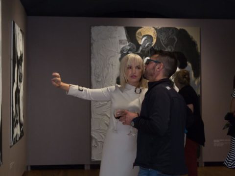 Opening of solo exhibition “Black Meets White” by artist Ieva Caruka 11